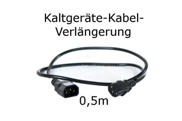 Kaltgeräte Verlängerung Kabel 0,5m Verleih Vermietung Harz