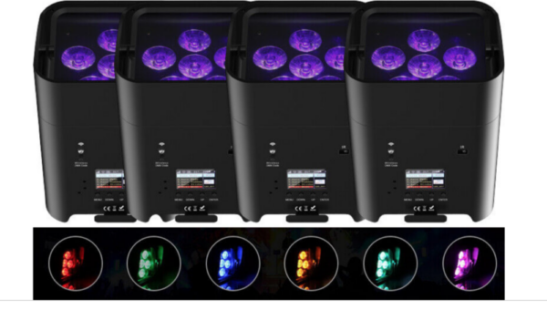 Akku  LED Spots Verleih 4 im Set